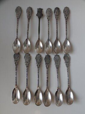 Vintage Netherlands Collector Spoons (silverplate, 12 pcs.)